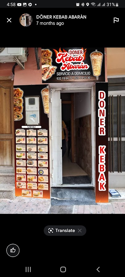 DÖNER KEBAB ABARÀN. ( ALOM)